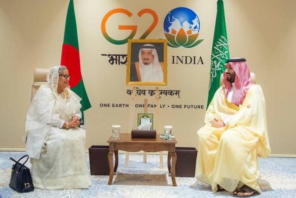 ولي العهد يبحث مع رئيسة وزراء بنغلاديش العلاقات الثنائية 